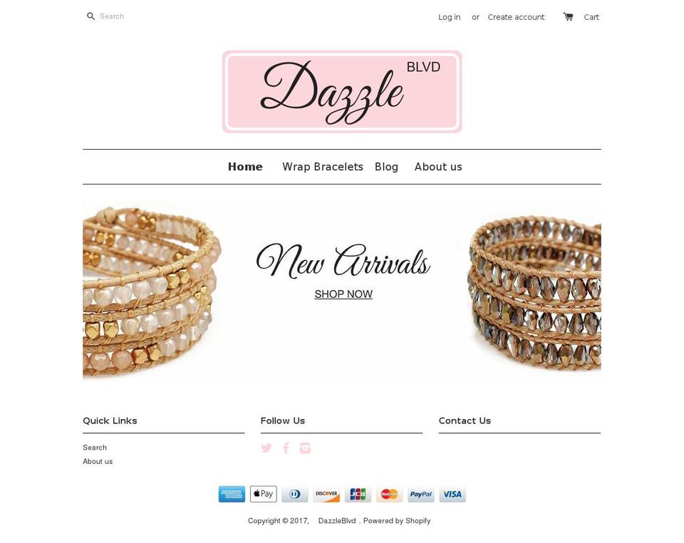 dazzleblvd.com shopify website screenshot