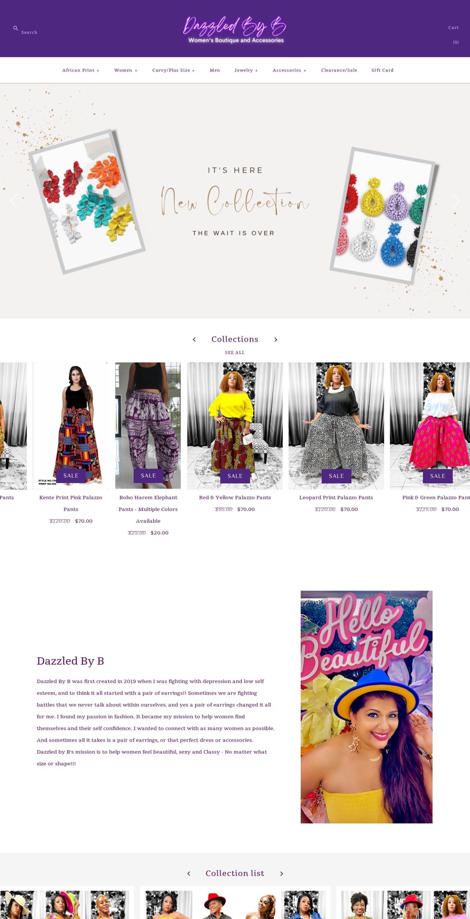 symetry Shopify theme site example dazzledbyb.com