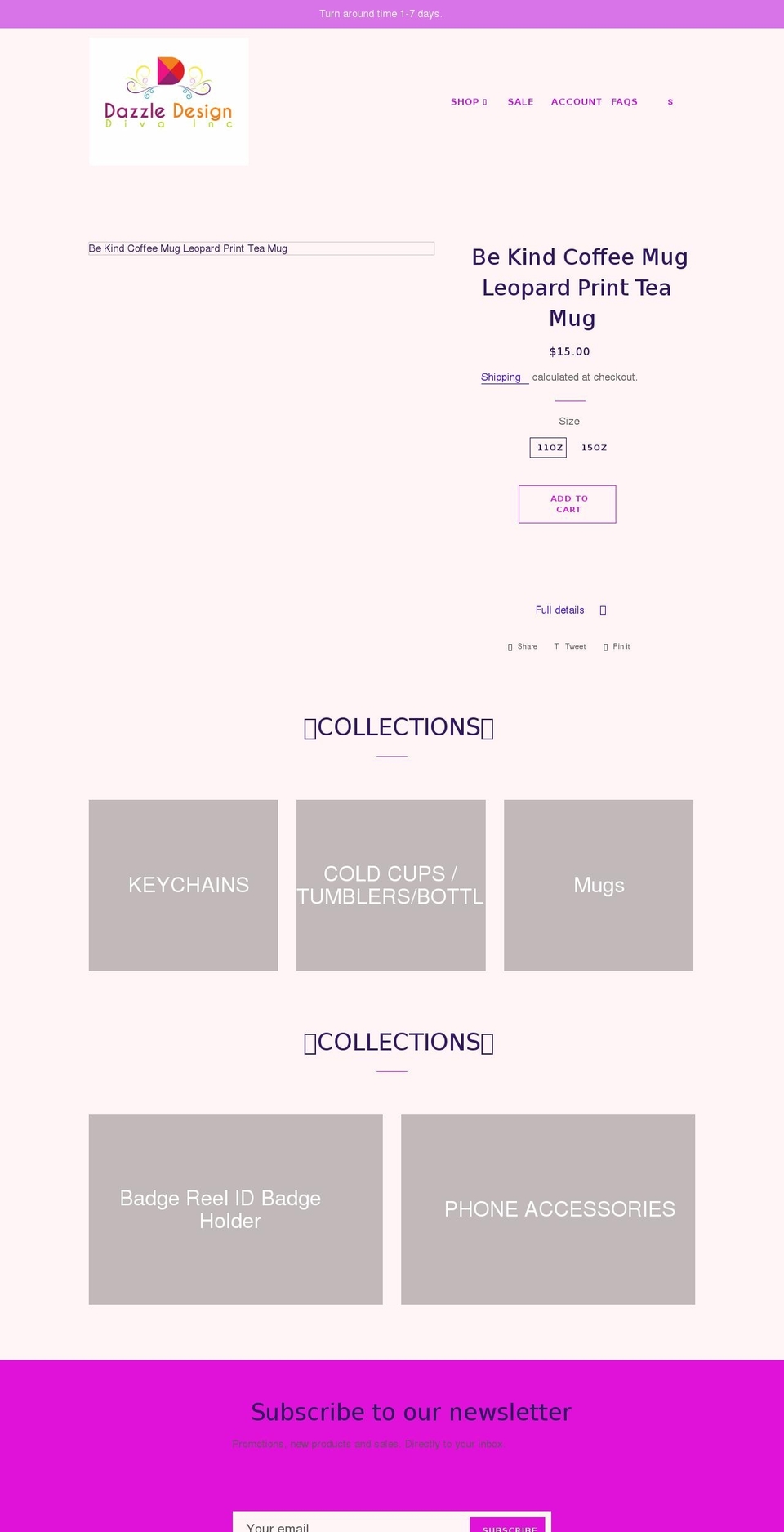 dazzledesigndiva.com shopify website screenshot