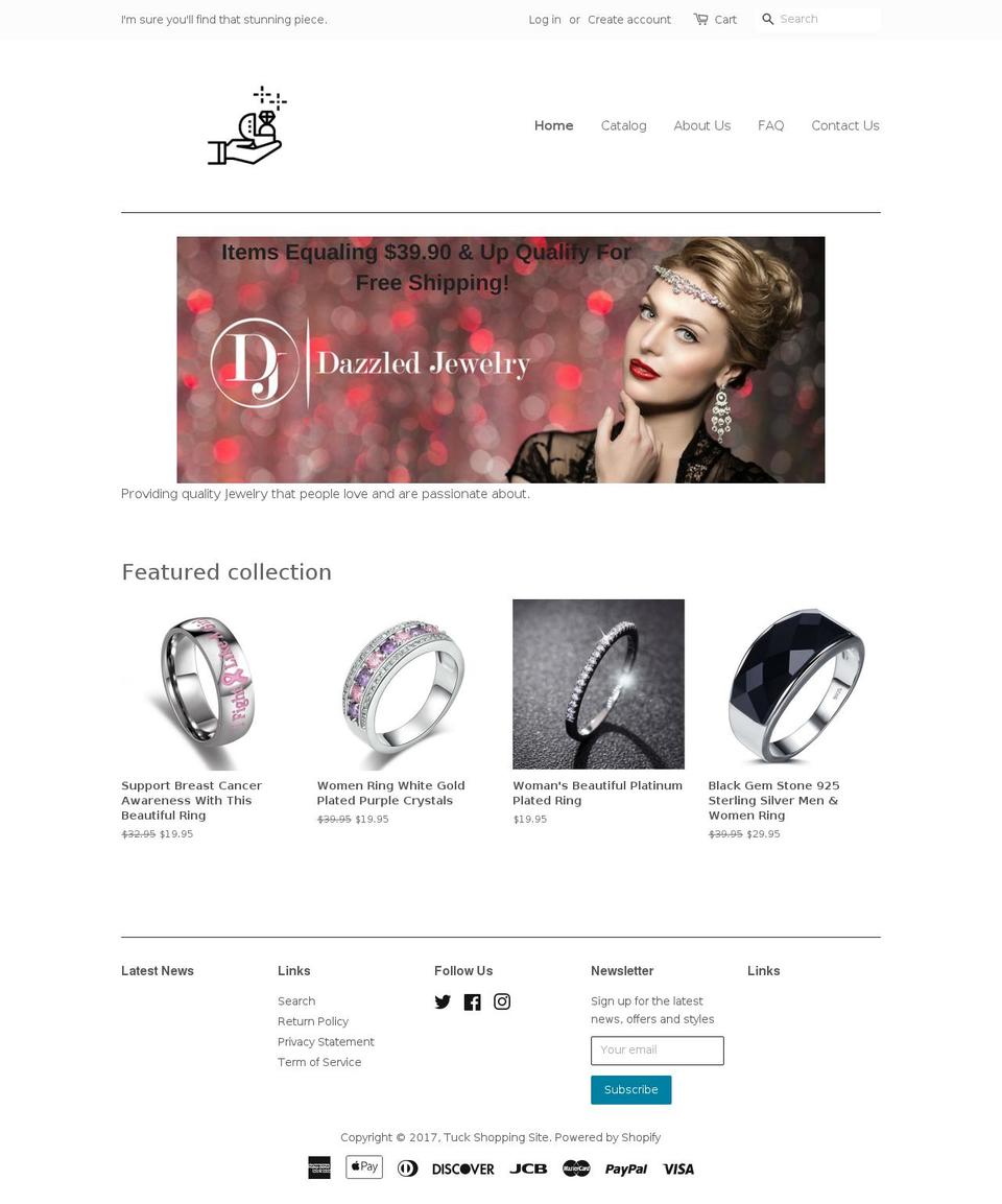 dazzledjewelry.com shopify website screenshot