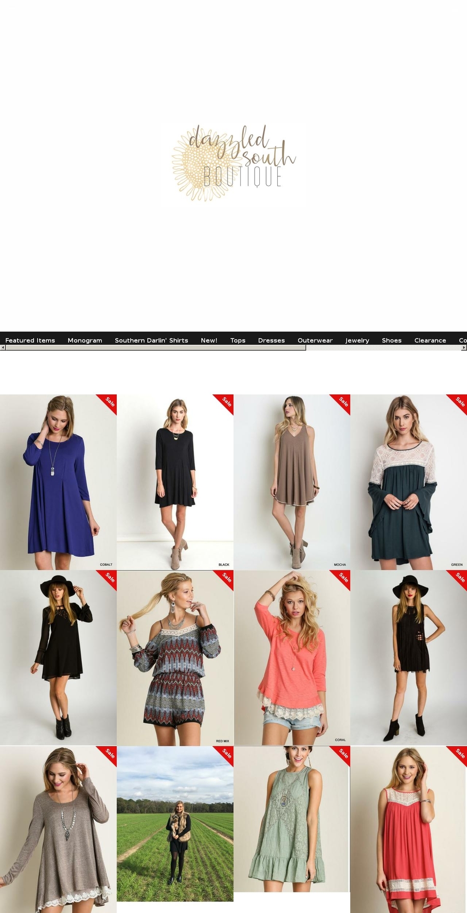 dazzledsouthboutique.com shopify website screenshot
