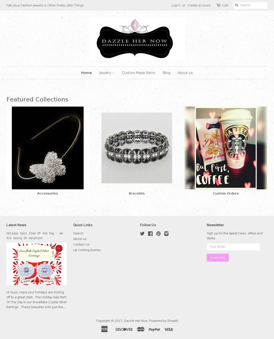 dazzlehernow.com shopify website screenshot
