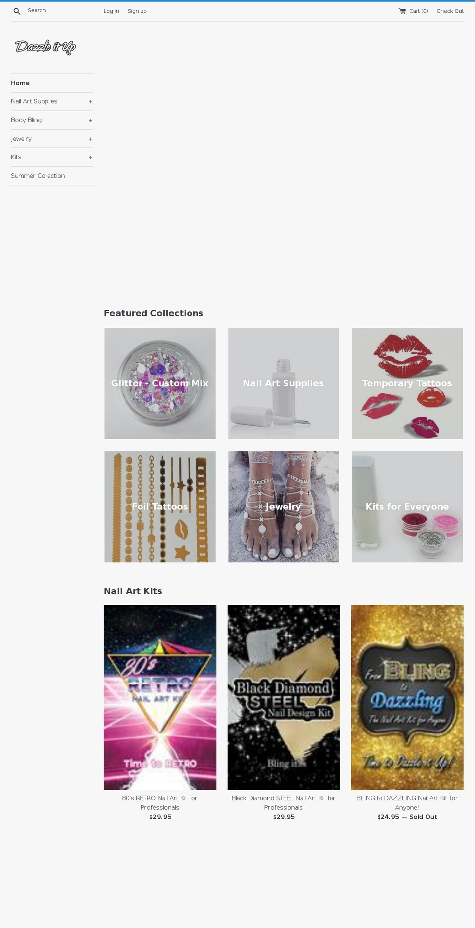 dazzleitupshop.com — Shopify storefront screenshot