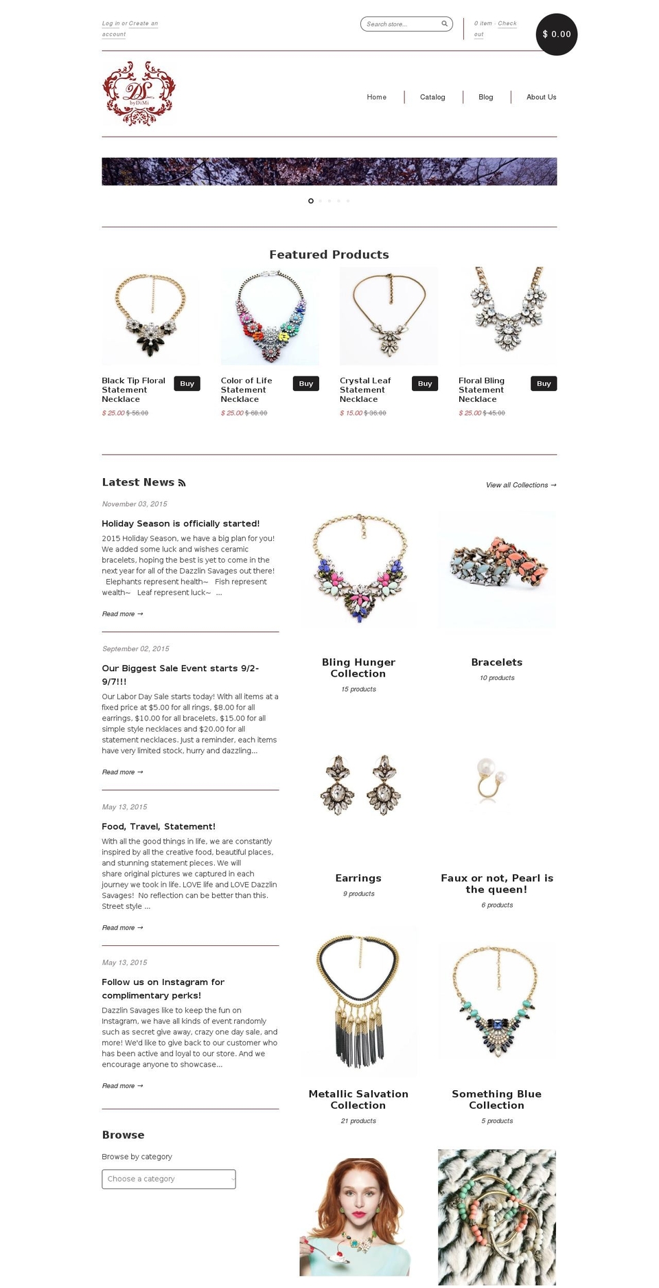 dazzlinsavagesbydimi.com shopify website screenshot