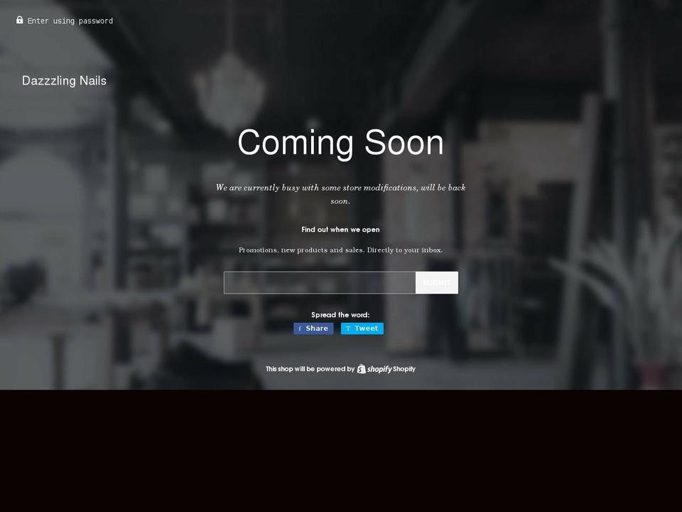 dazzzlingnails.com shopify website screenshot