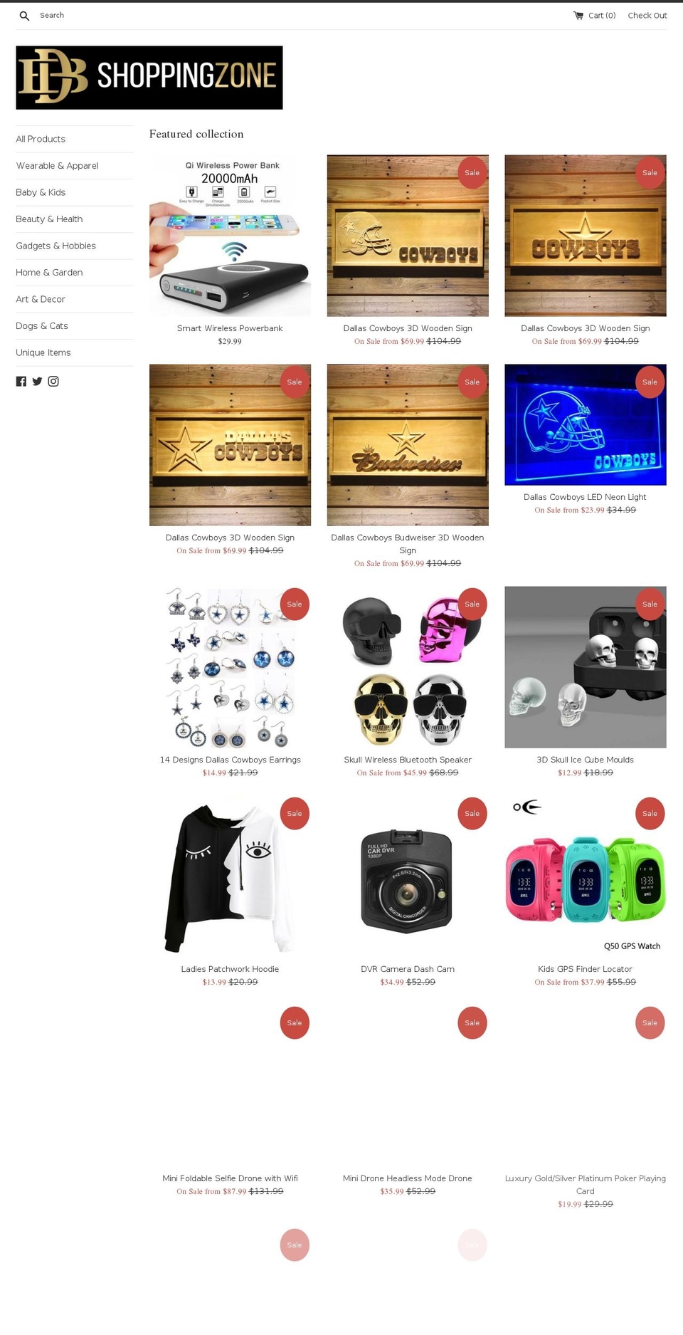 db-shopping-zone.myshopify.com shopify website screenshot