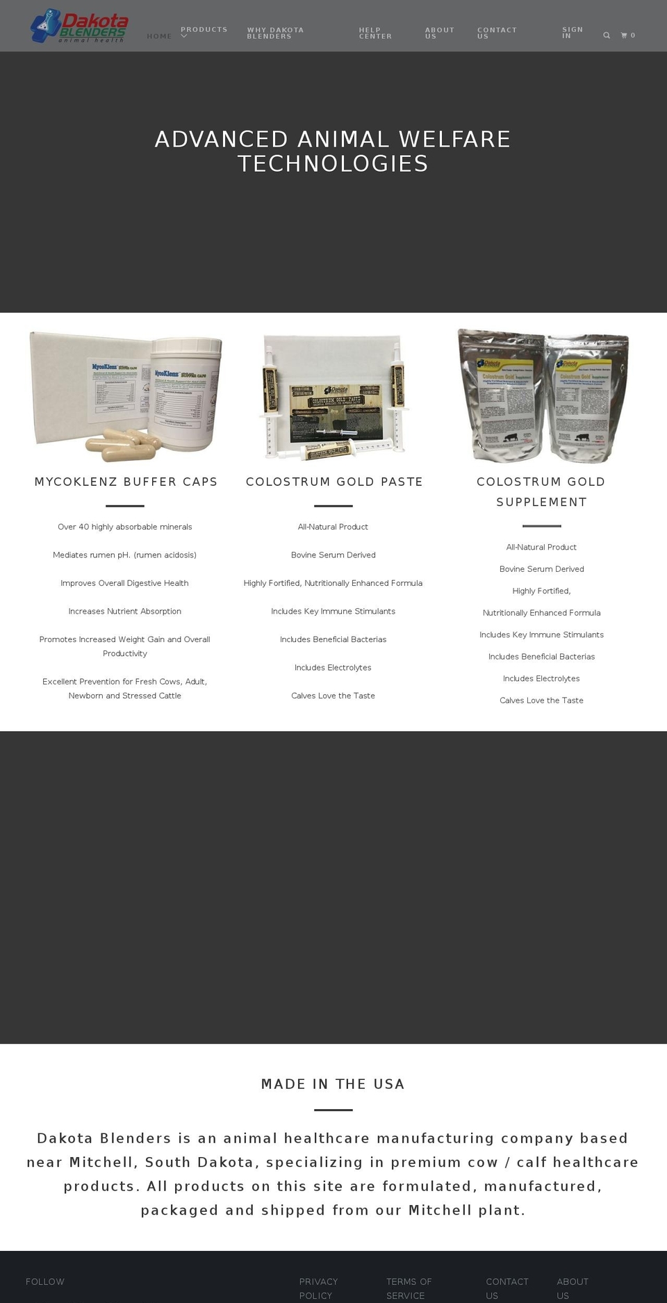 dbanimalhealth.com — Shopify storefront screenshot