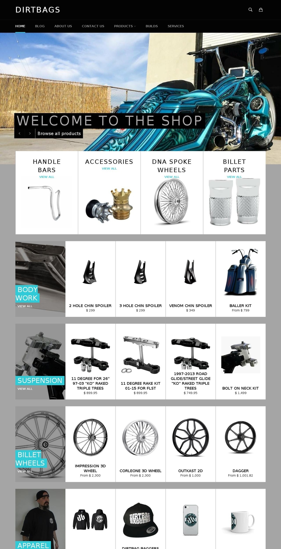 dbbaggers.com shopify website screenshot