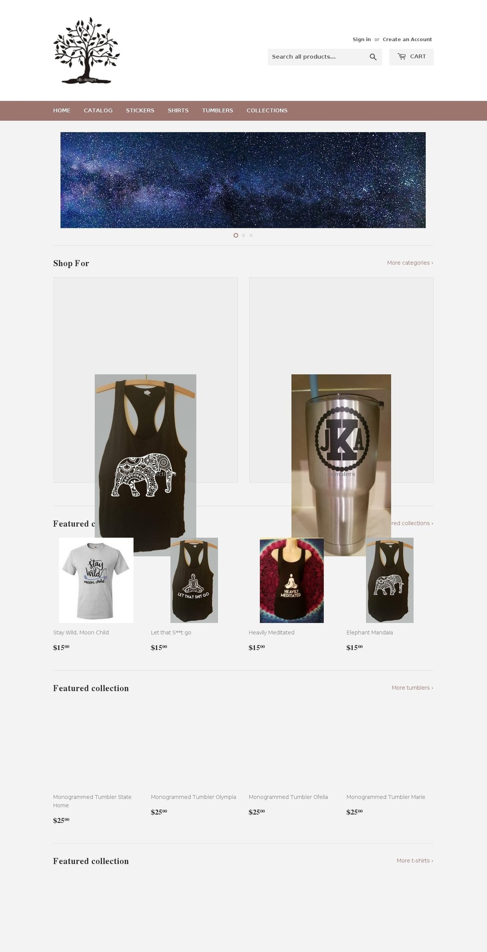 dbdesignsonline.com — Shopify storefront screenshot