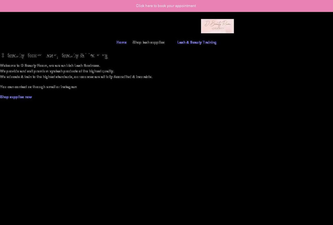 dbeautyroom.com shopify website screenshot