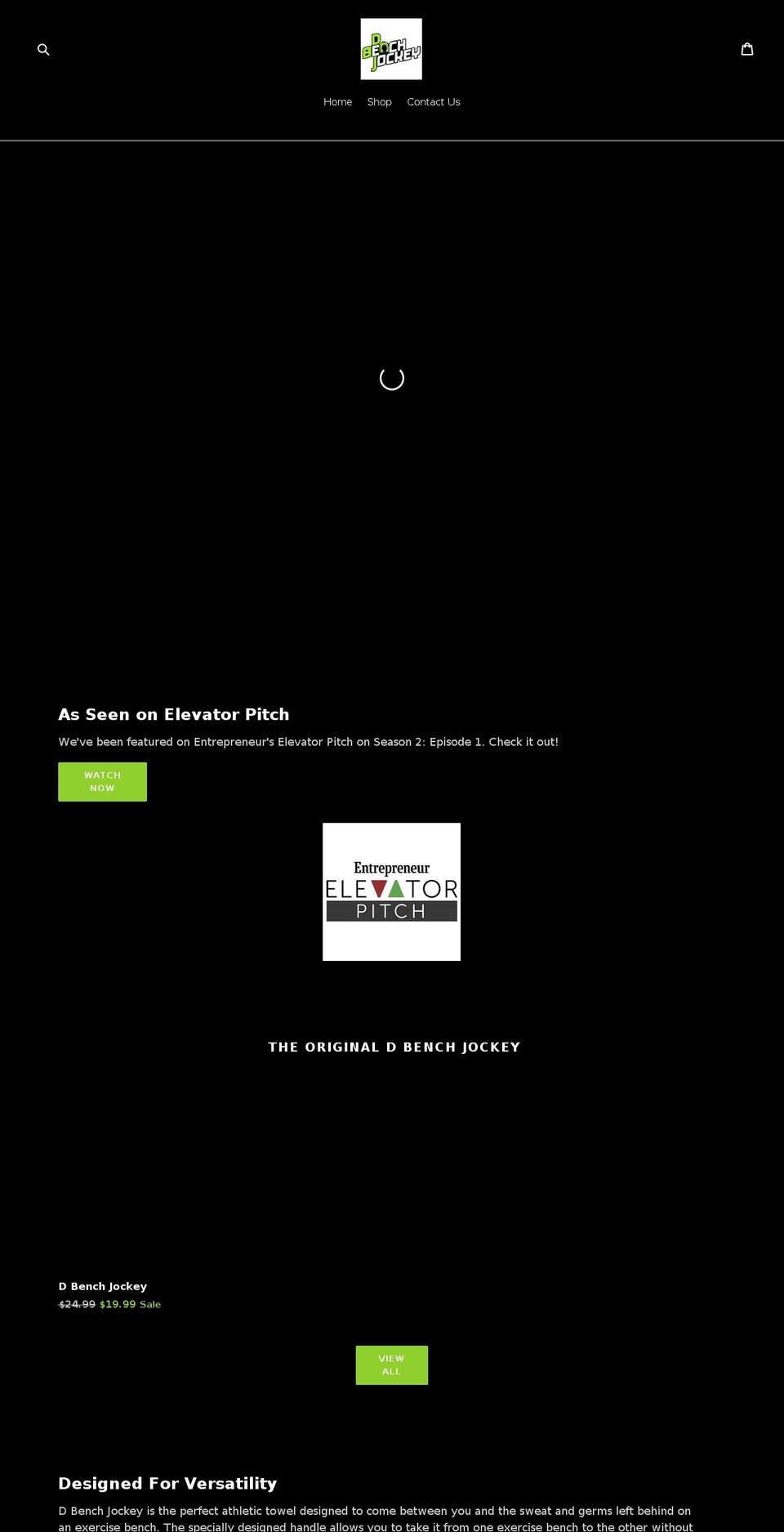dbenchjockey.com shopify website screenshot