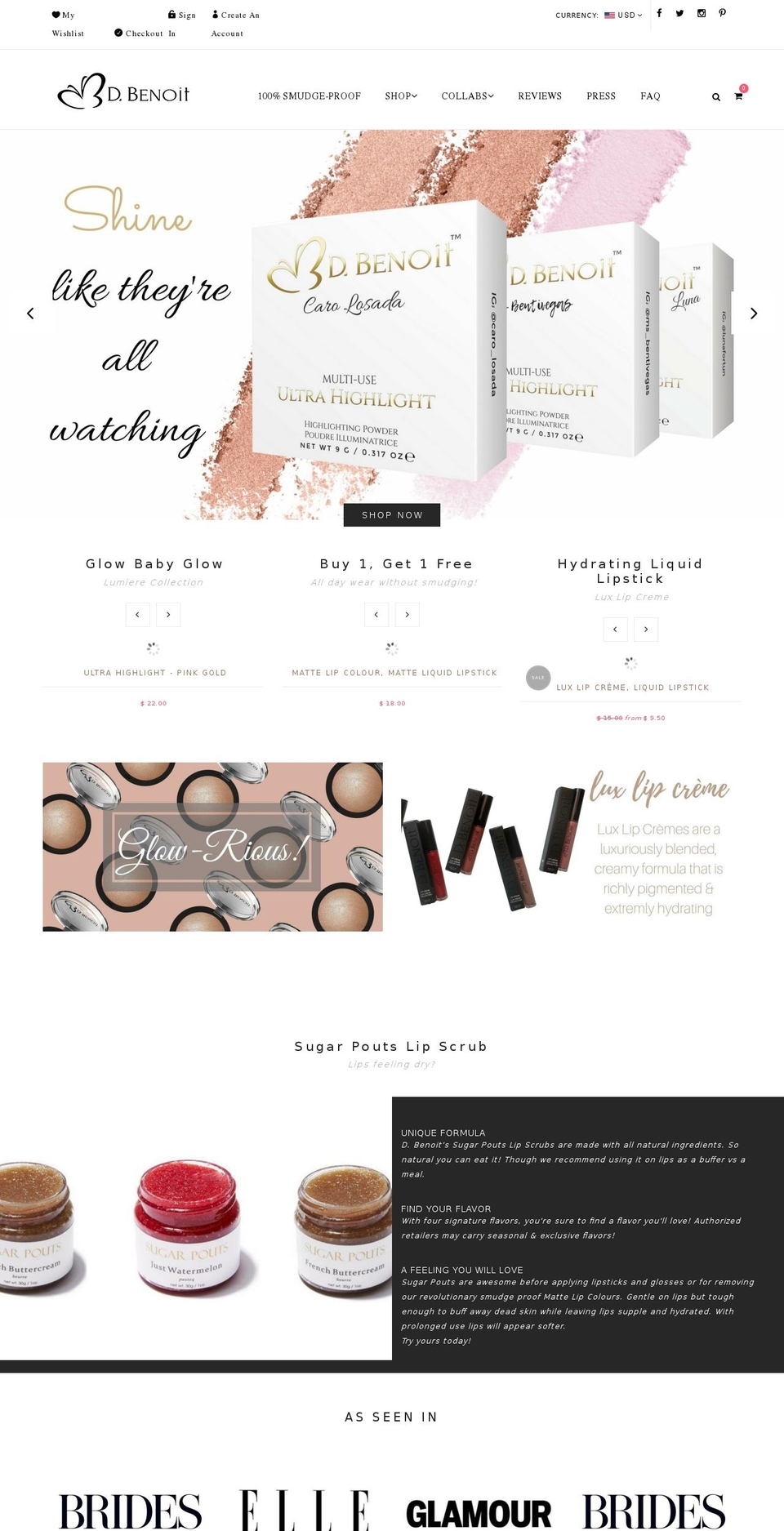 dbenoit.com shopify website screenshot