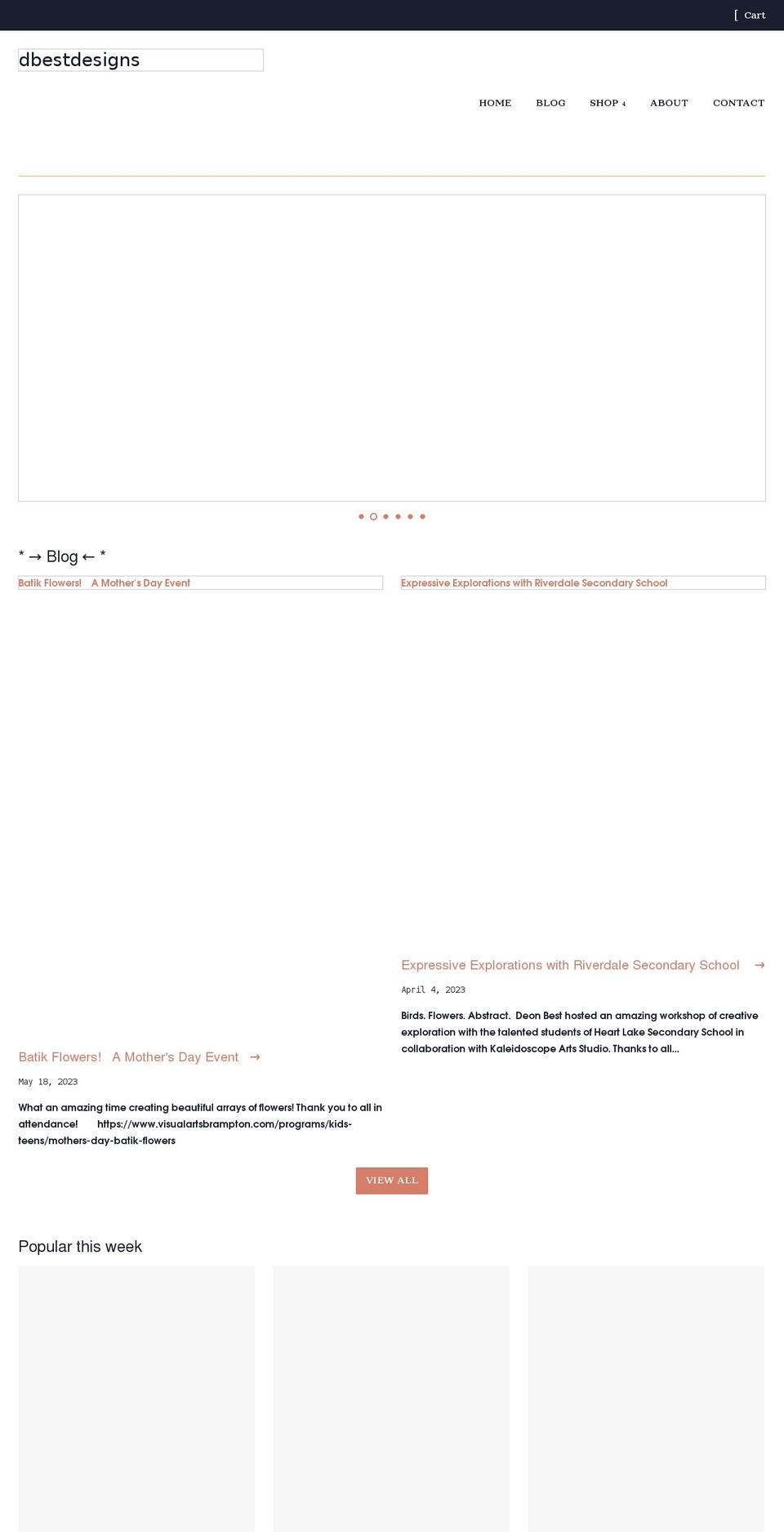dbestdesign.ca shopify website screenshot