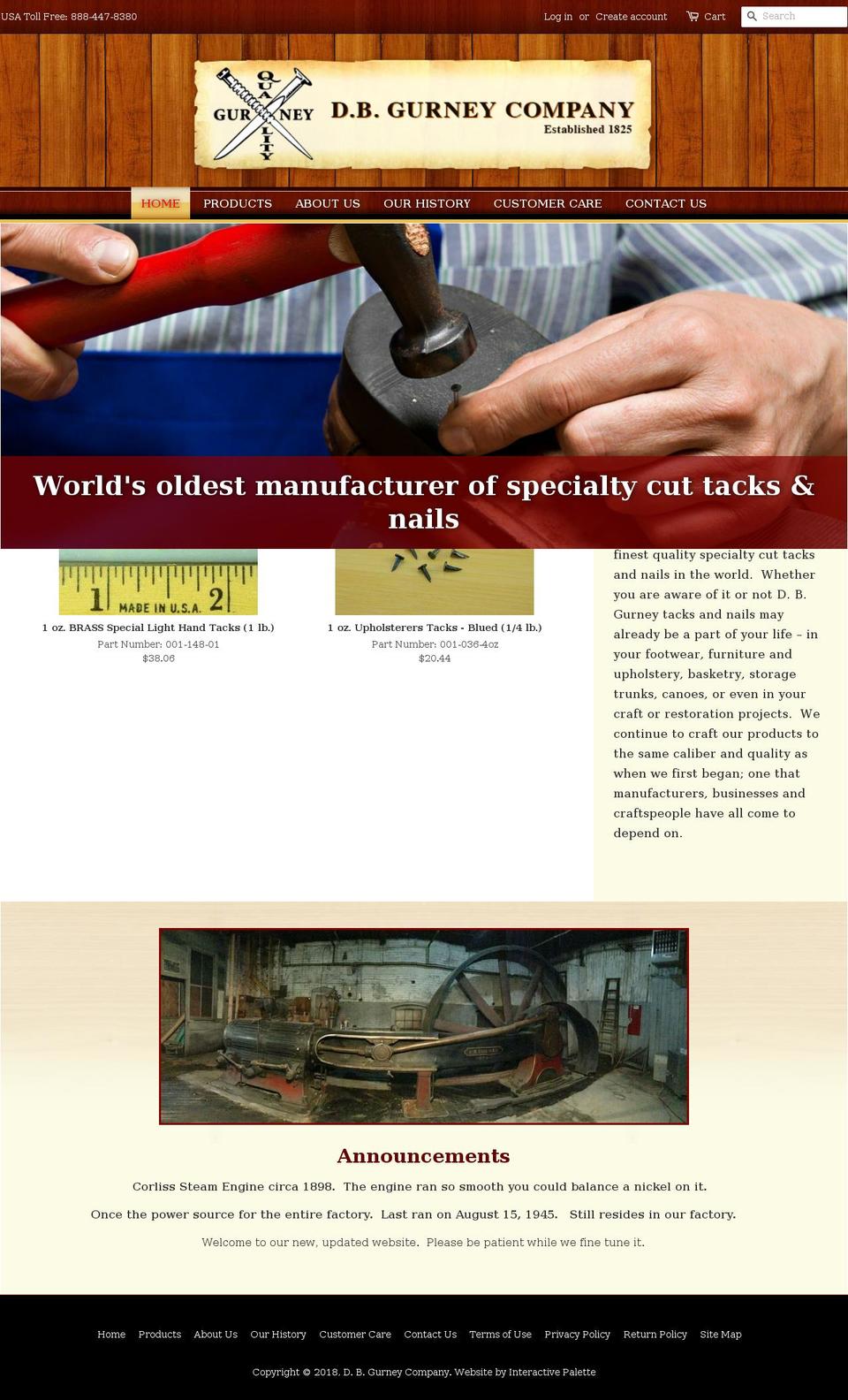 dbgurneycompany.com — Shopify storefront screenshot