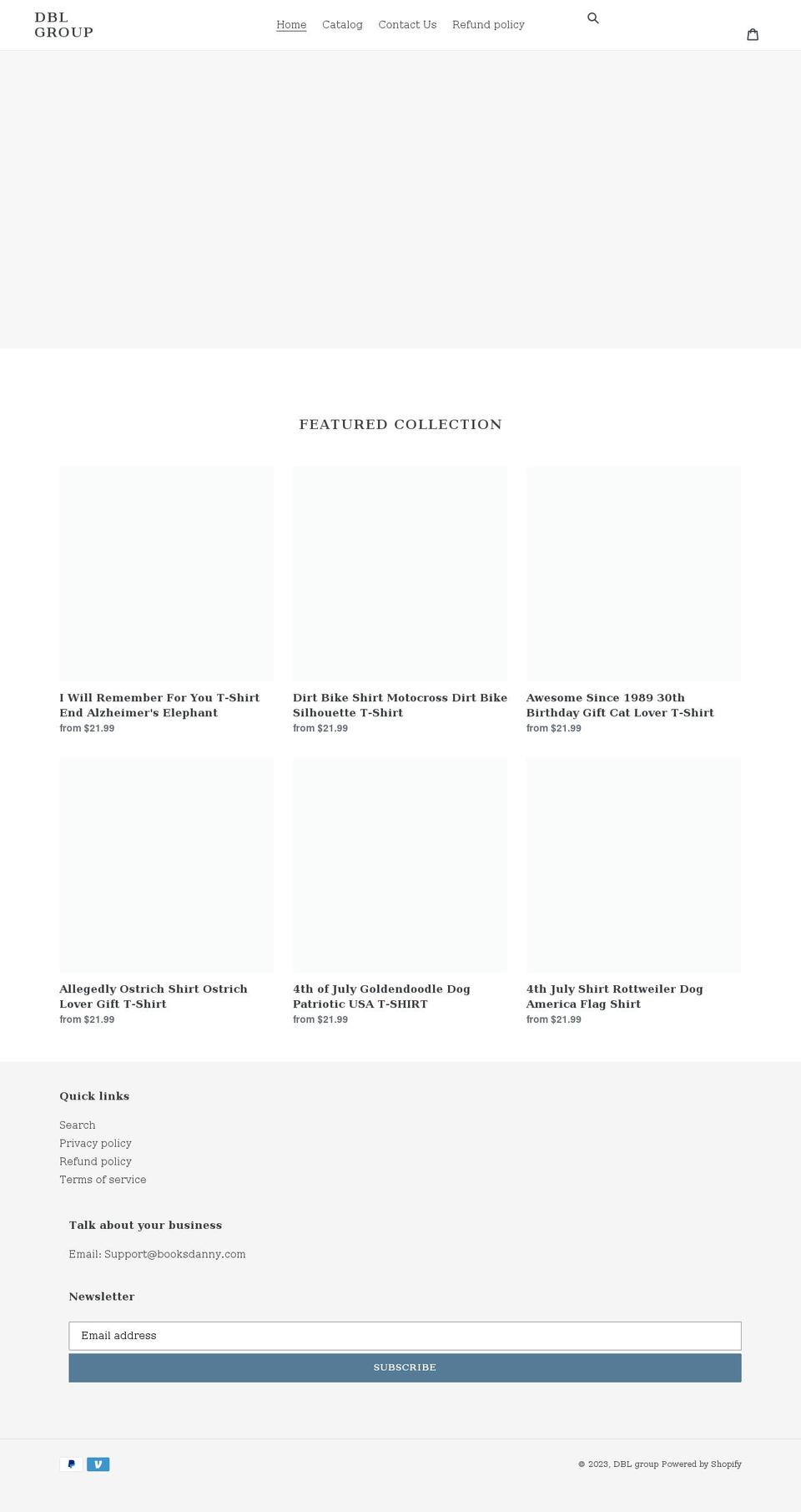 dbl-group.myshopify.com shopify website screenshot
