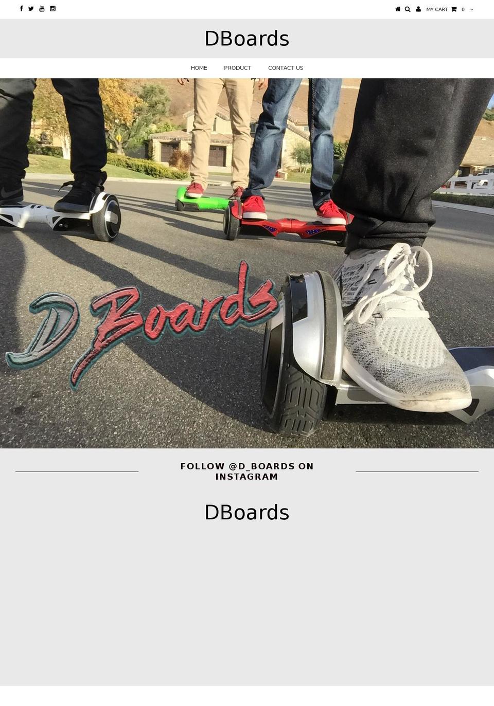 dboards.net shopify website screenshot