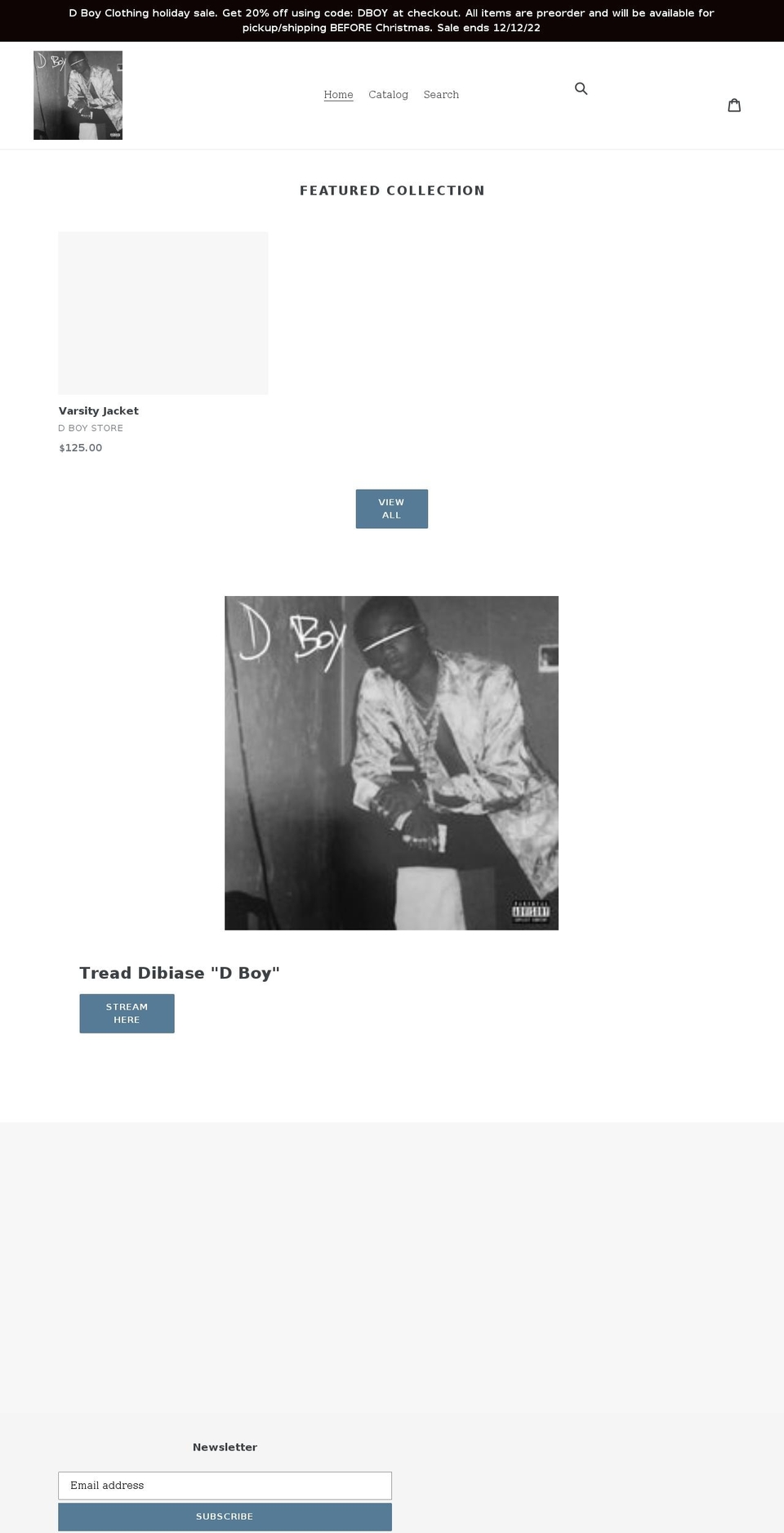 dboystore.com shopify website screenshot