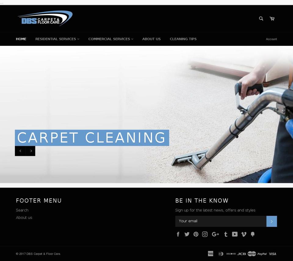 dbscarpetandfloorcare.com shopify website screenshot