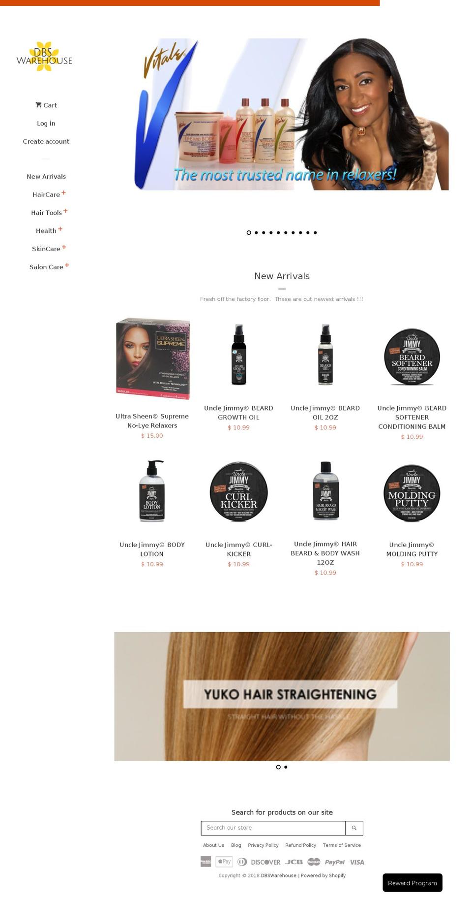dbswarehouse.com shopify website screenshot