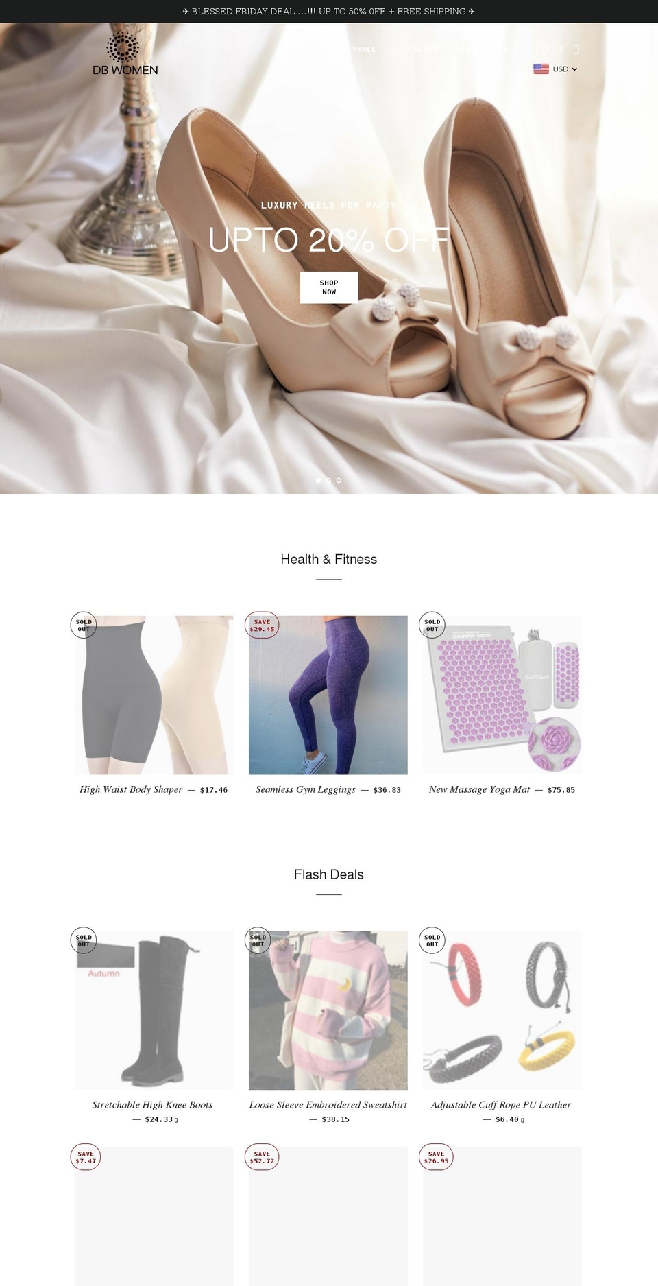 dbwomen.com shopify website screenshot