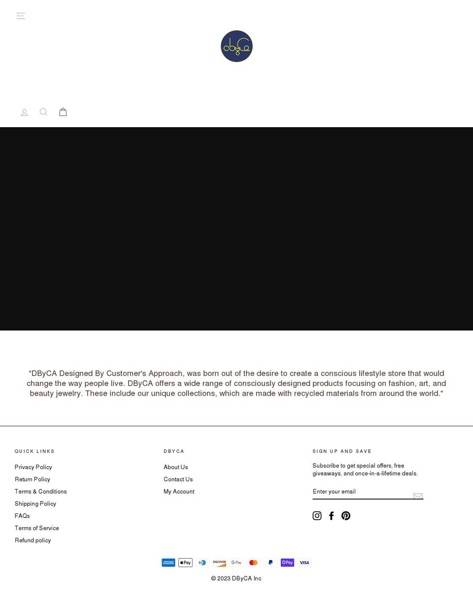 dbyca.com shopify website screenshot