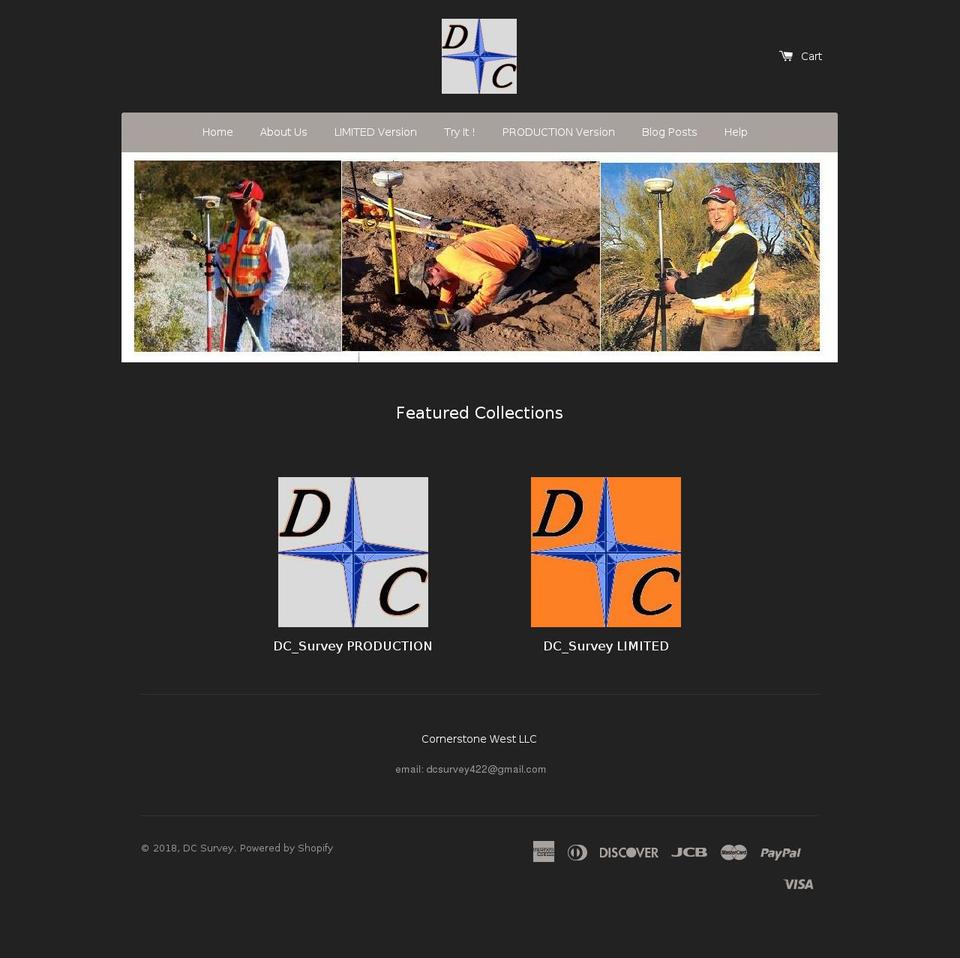 dc-survey-software.com — Shopify storefront screenshot