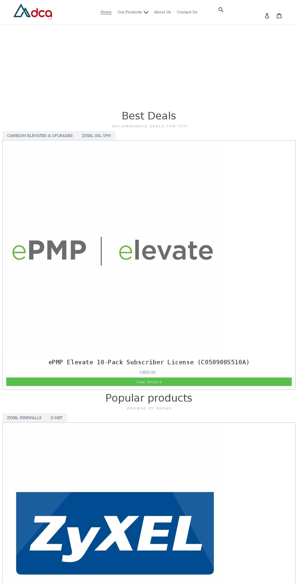 dcamericas.com shopify website screenshot