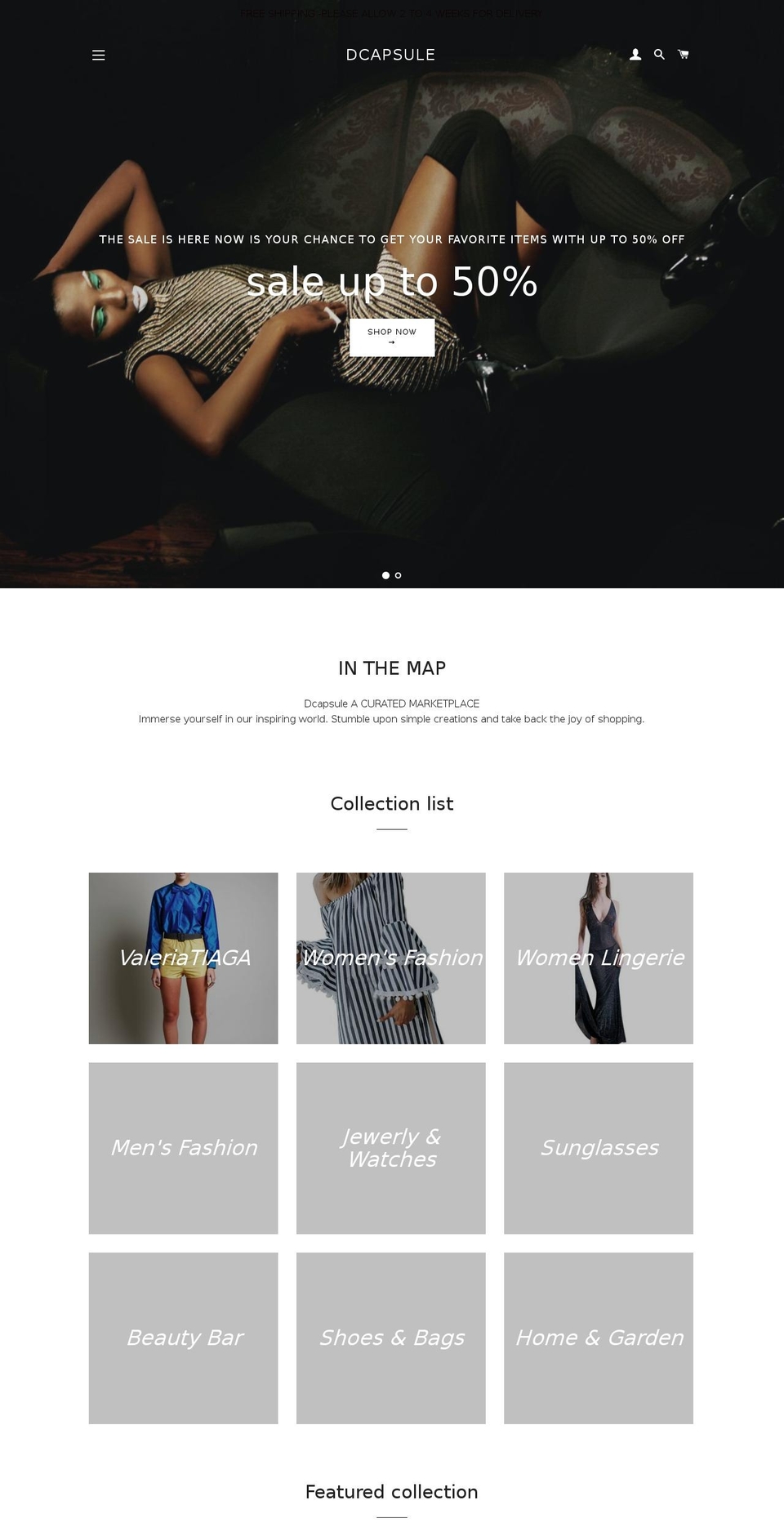 dcapsule.com — Shopify storefront screenshot