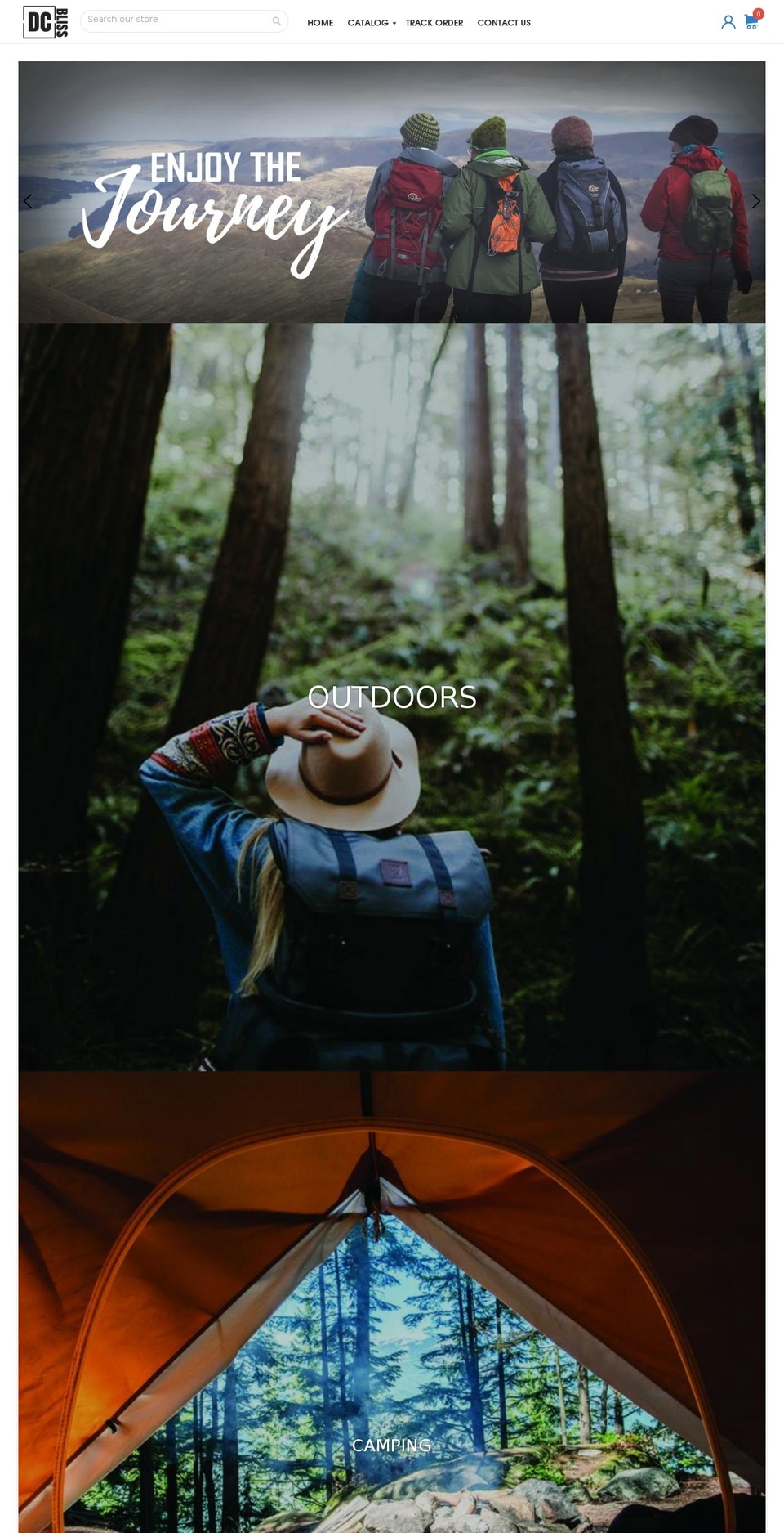 dcbliss.com — Shopify storefront screenshot
