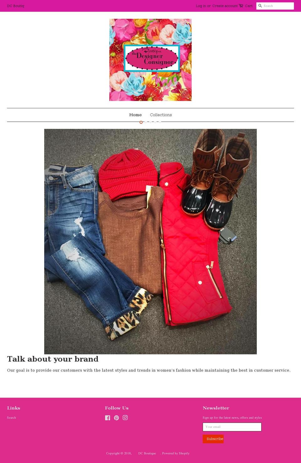 dcboutique501.com — Shopify storefront screenshot
