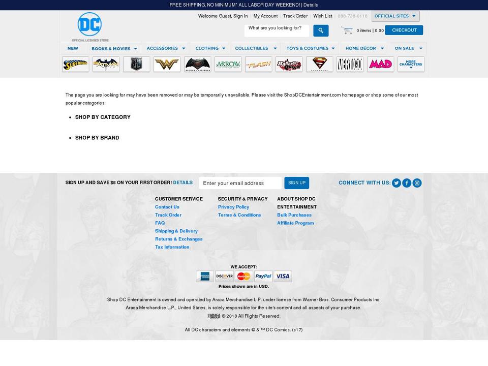 DC by Elkfox [Production-Main] Shopify theme site example dccomicshop.com