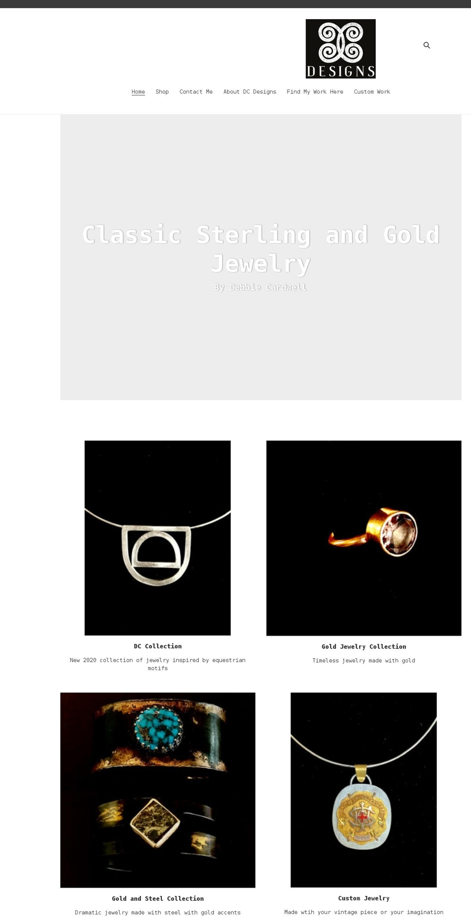 dcdesignsjewelryshop.com shopify website screenshot
