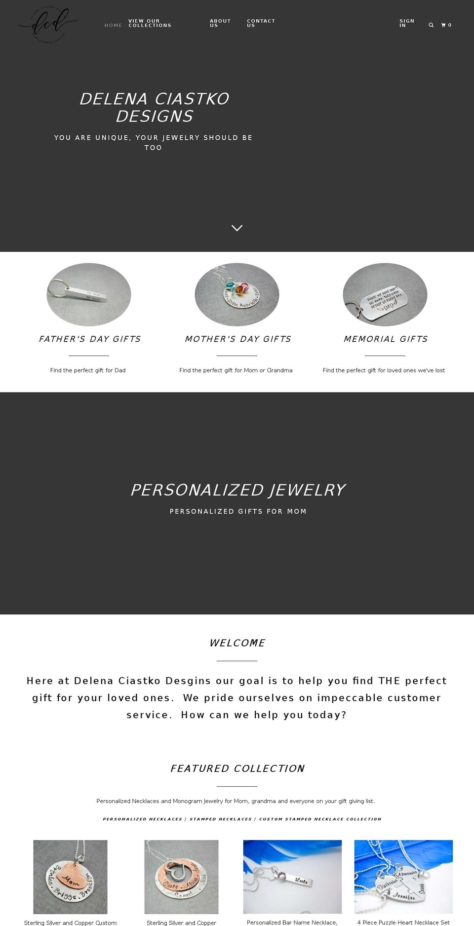 dcdjewelry.com shopify website screenshot