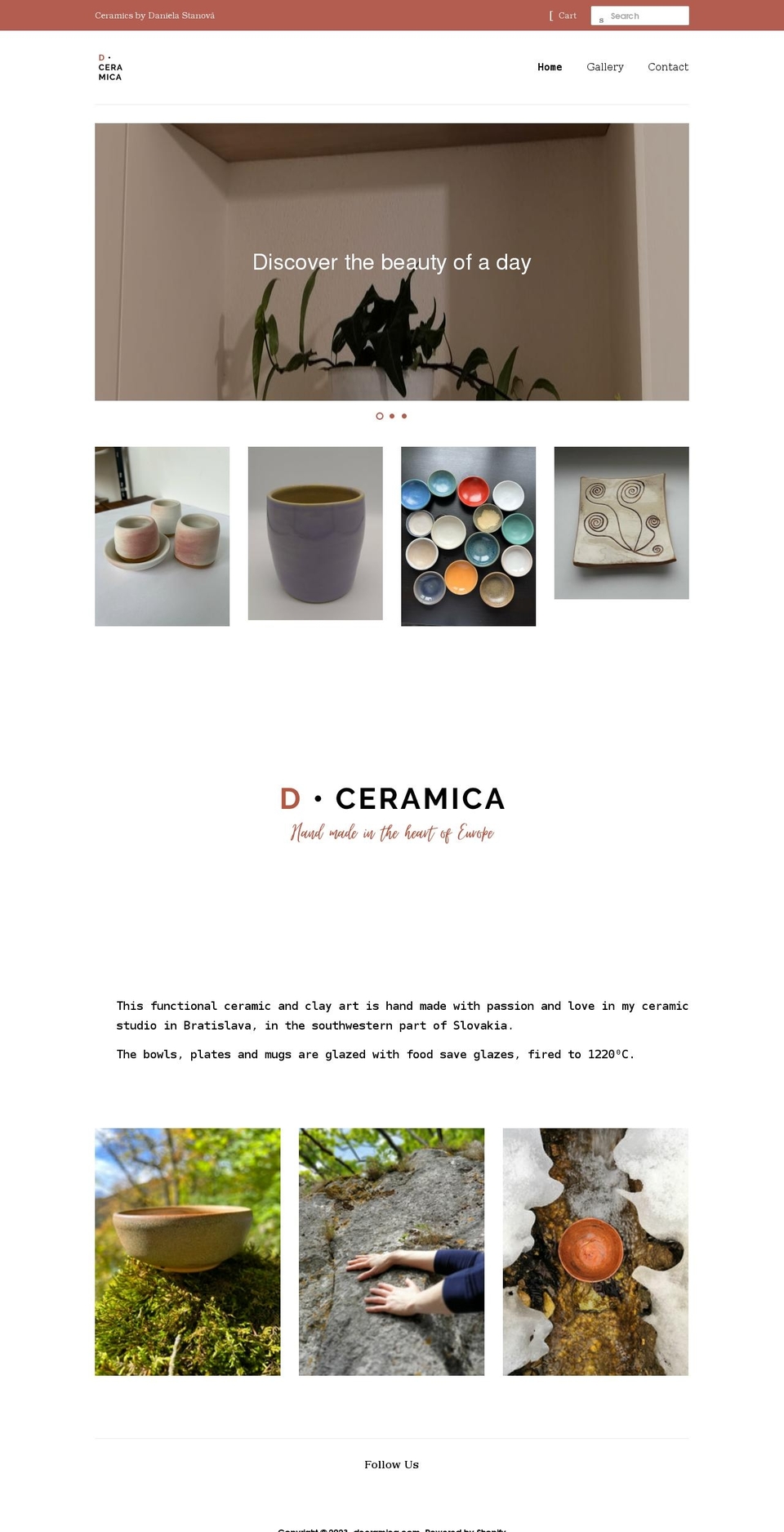 dceramica.com shopify website screenshot