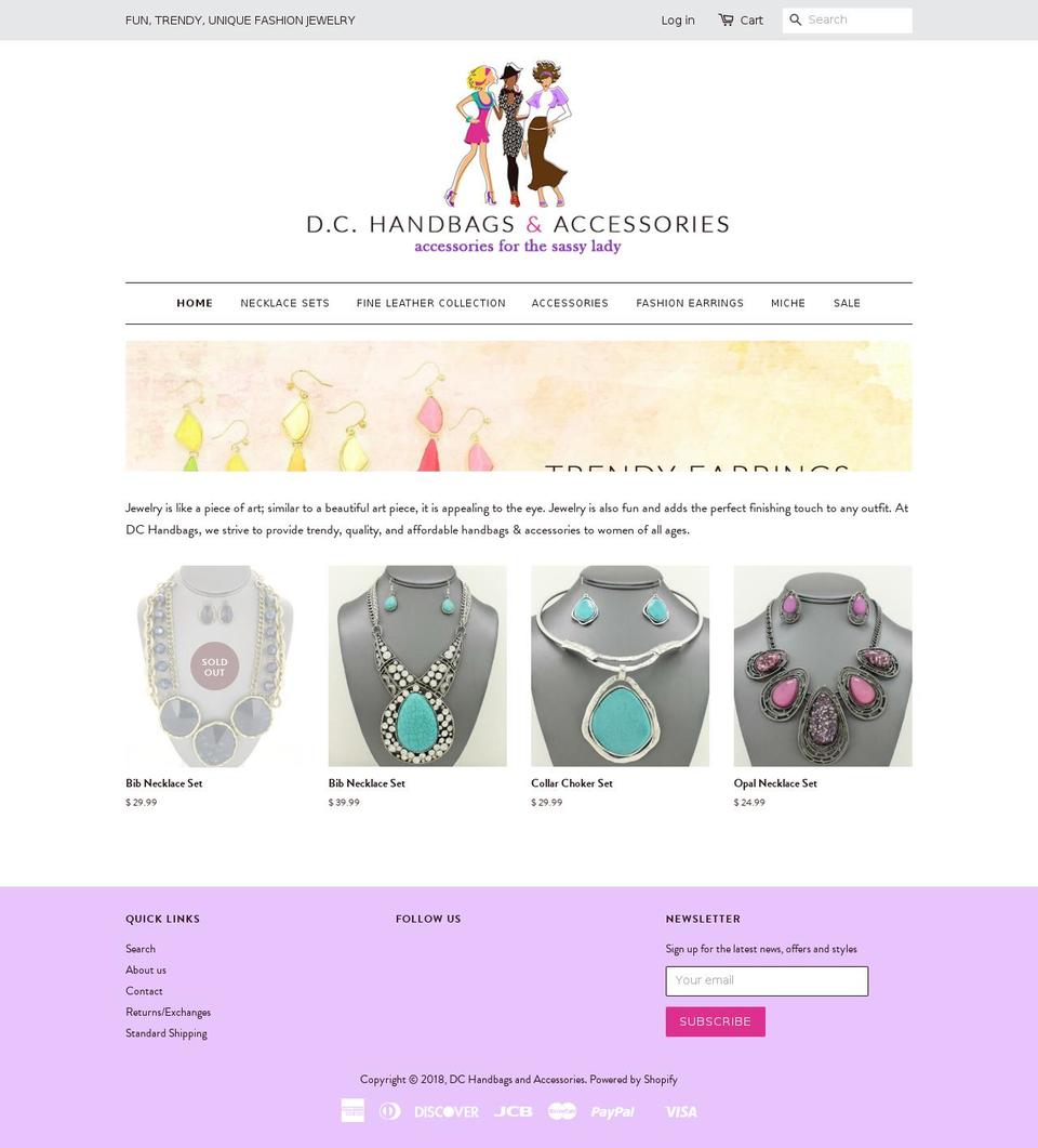 dchandbagsandaccessories.com — Shopify storefront screenshot