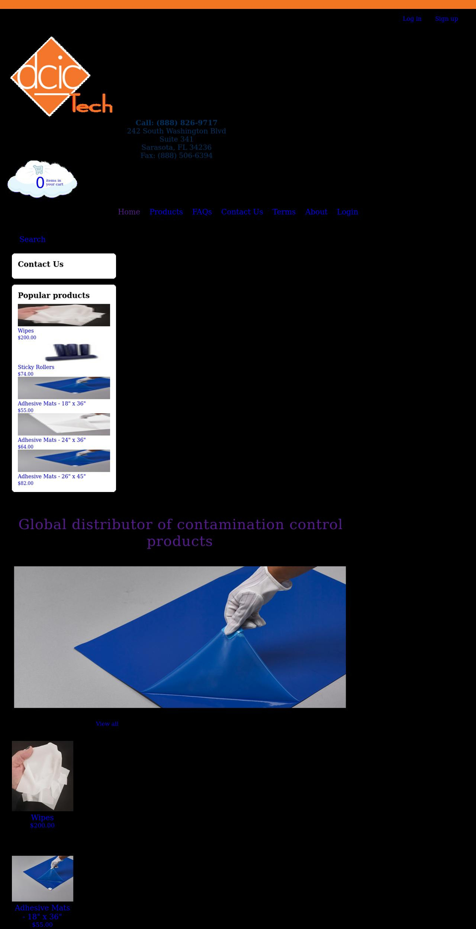 dcictech.com shopify website screenshot