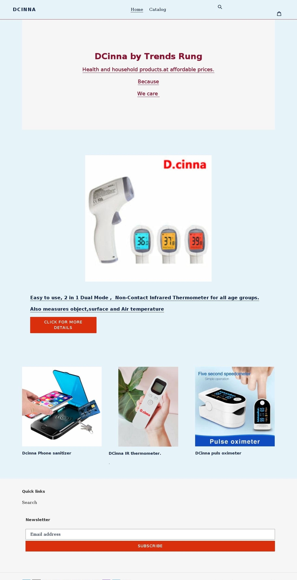 dcinna.com shopify website screenshot