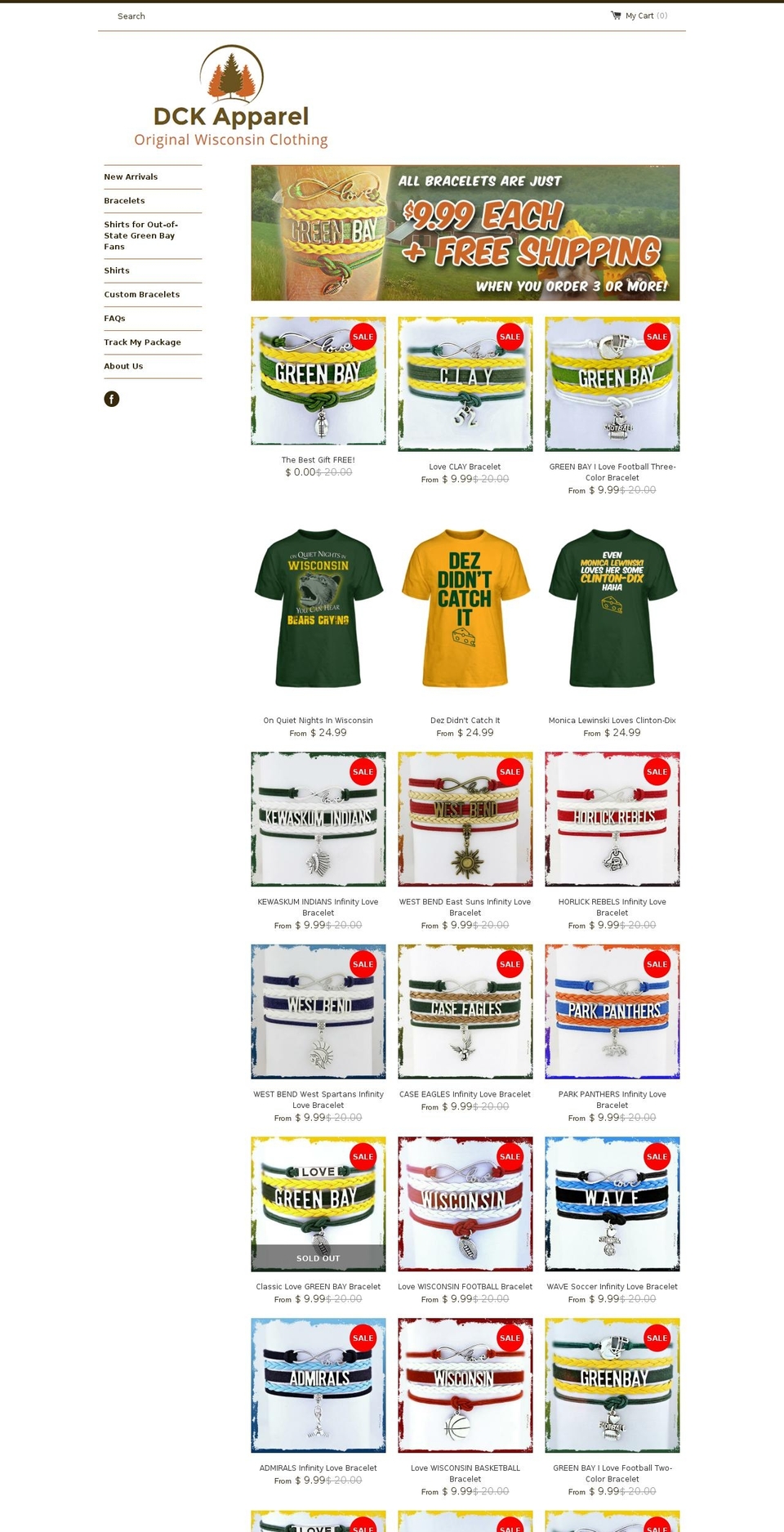 dckapparel.com shopify website screenshot