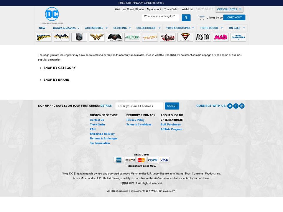 DC by Elkfox [Production-Main] Shopify theme site example dcomicsshop.com