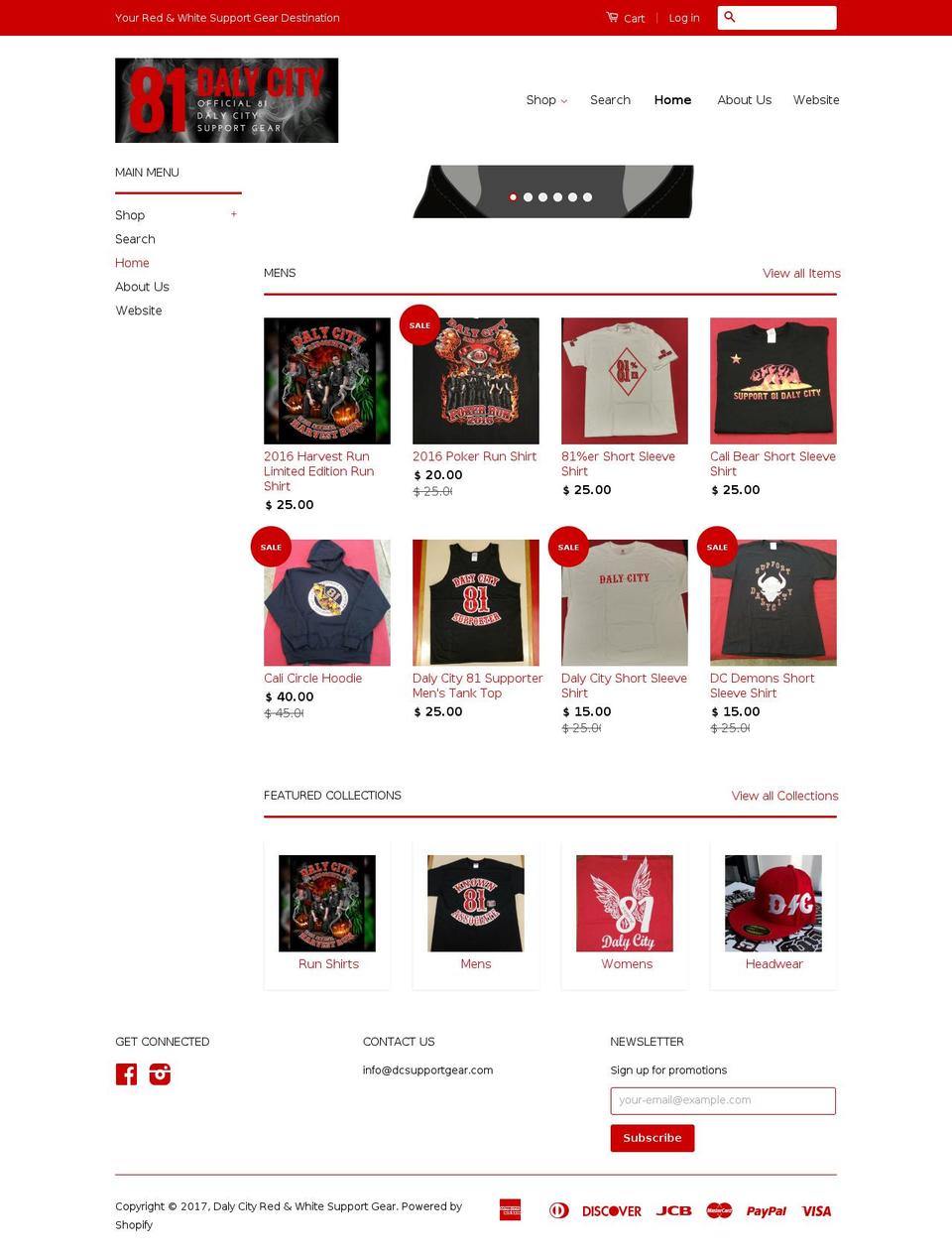 dcsupportgear.com shopify website screenshot