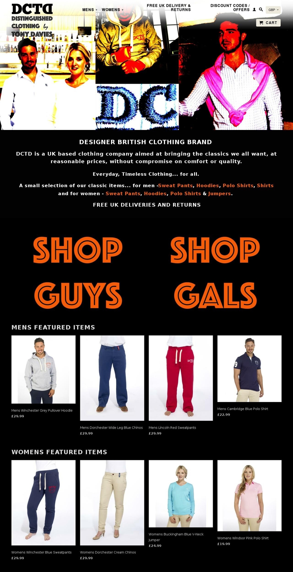 dctd.com shopify website screenshot