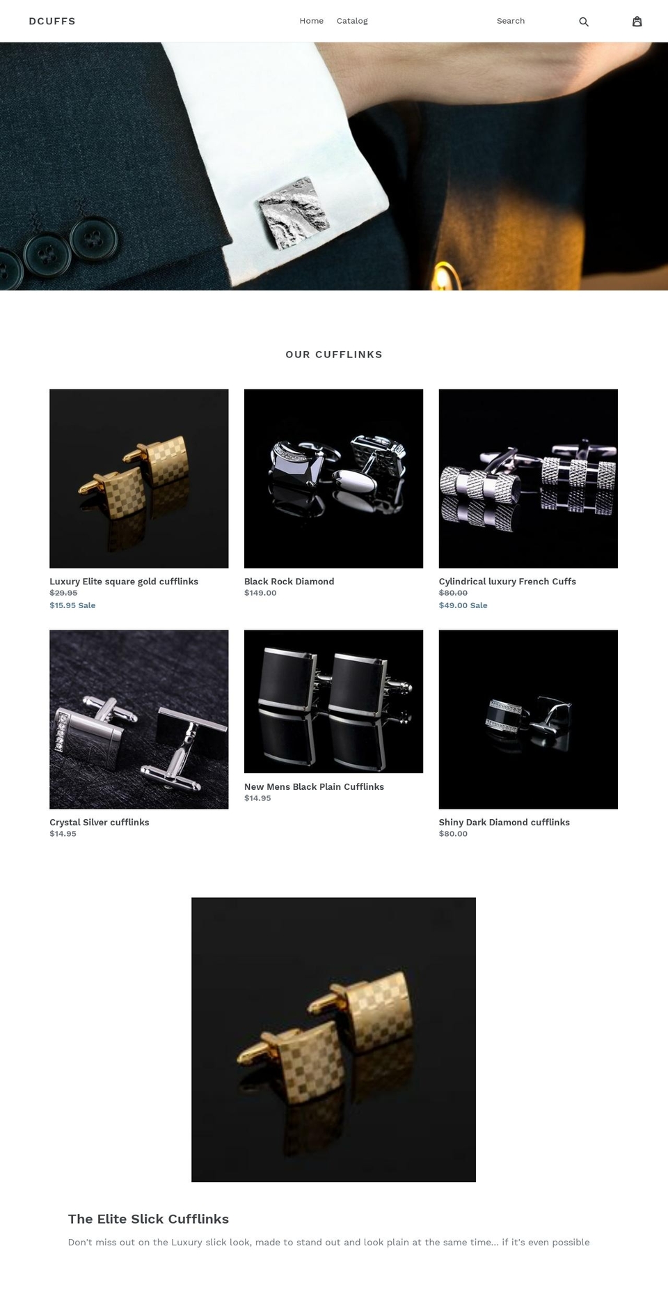 dcuffs.com — Shopify storefront screenshot