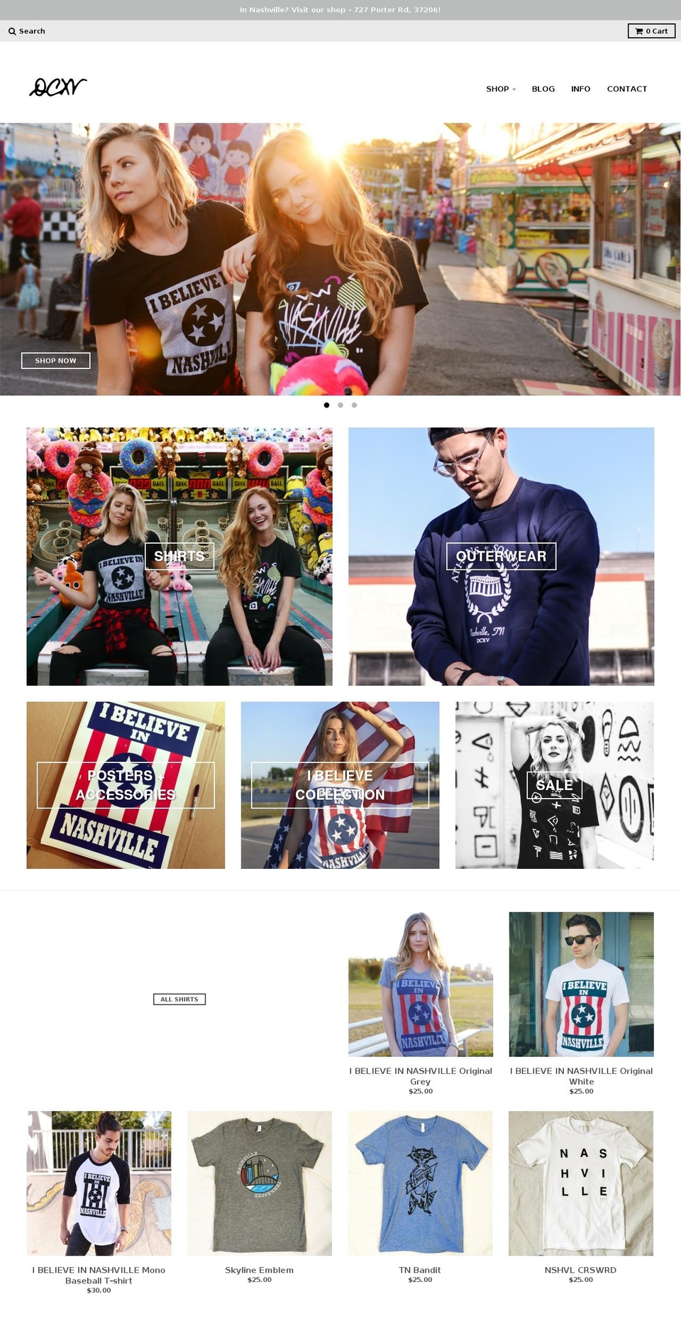 dcxvclothing.com shopify website screenshot