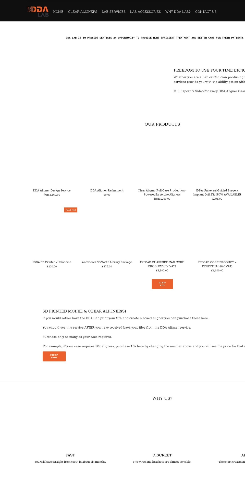 dda-lab.com shopify website screenshot