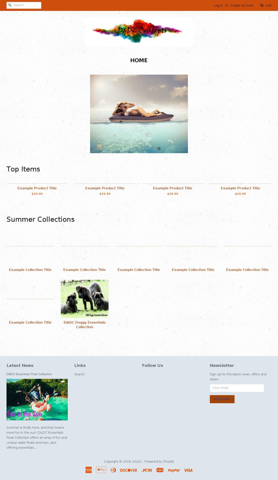 ddcessentials.store shopify website screenshot