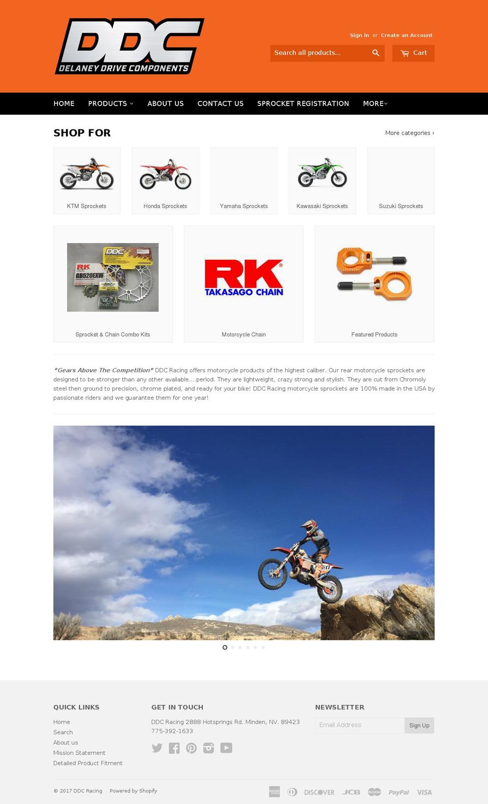 ddcracing.net shopify website screenshot