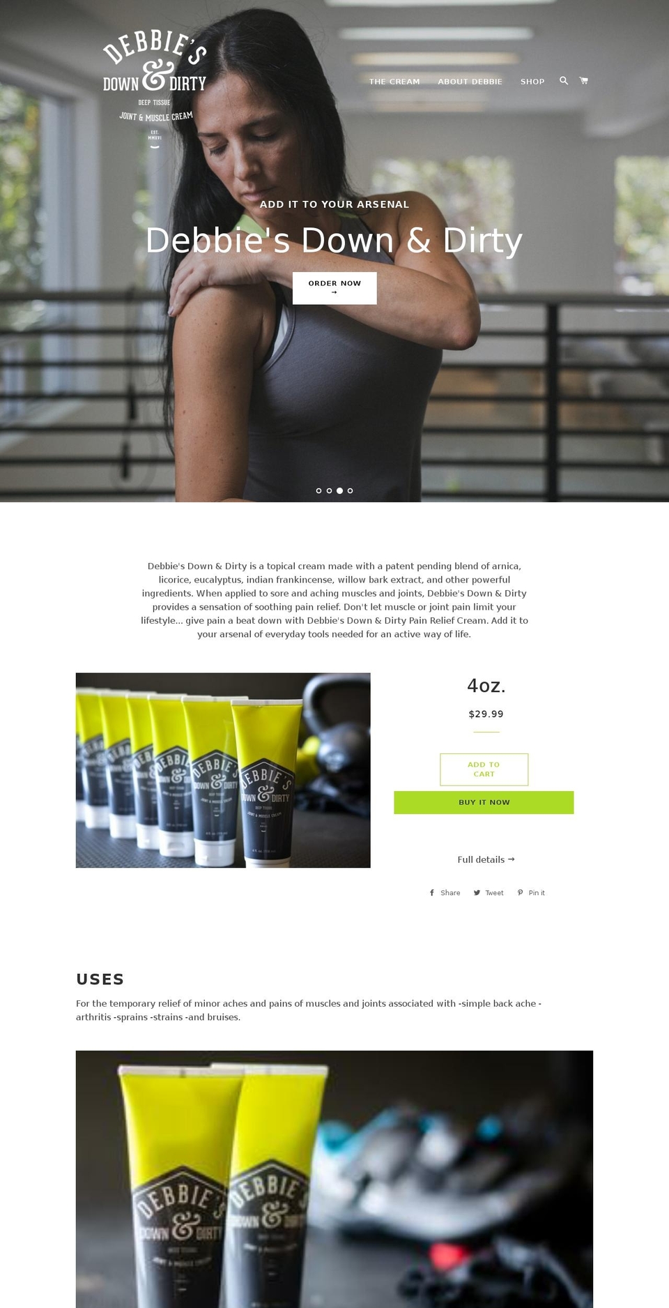 dddcream.com shopify website screenshot