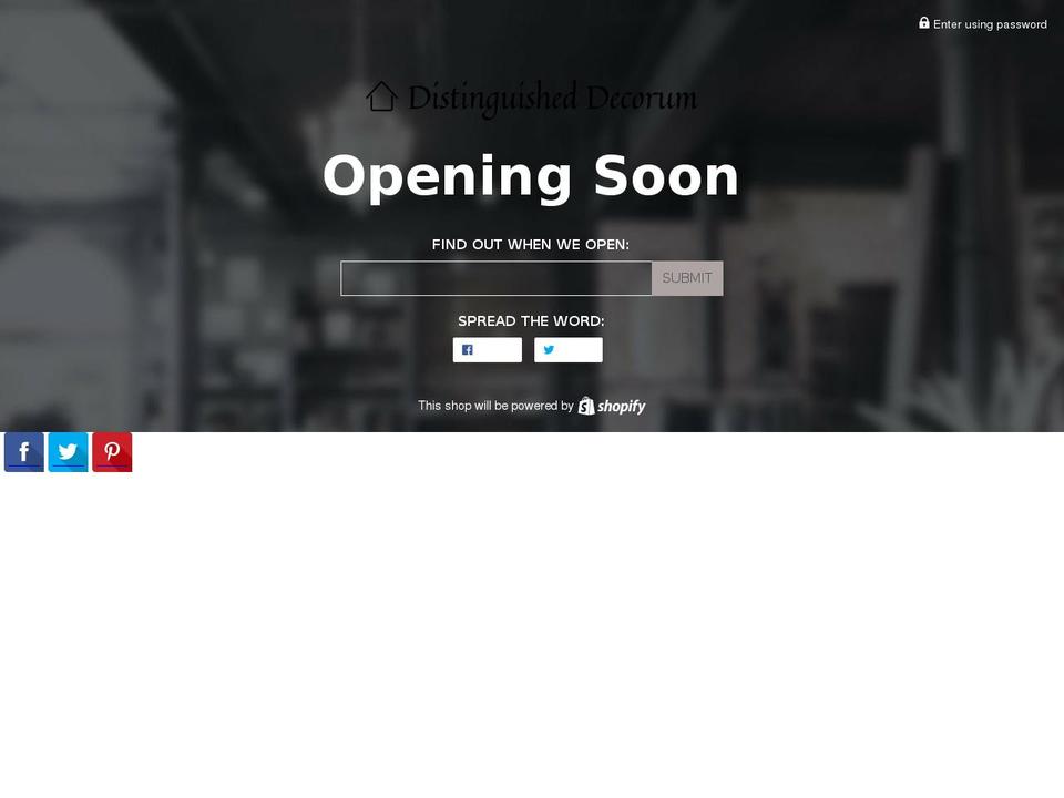 ddecorum.com shopify website screenshot