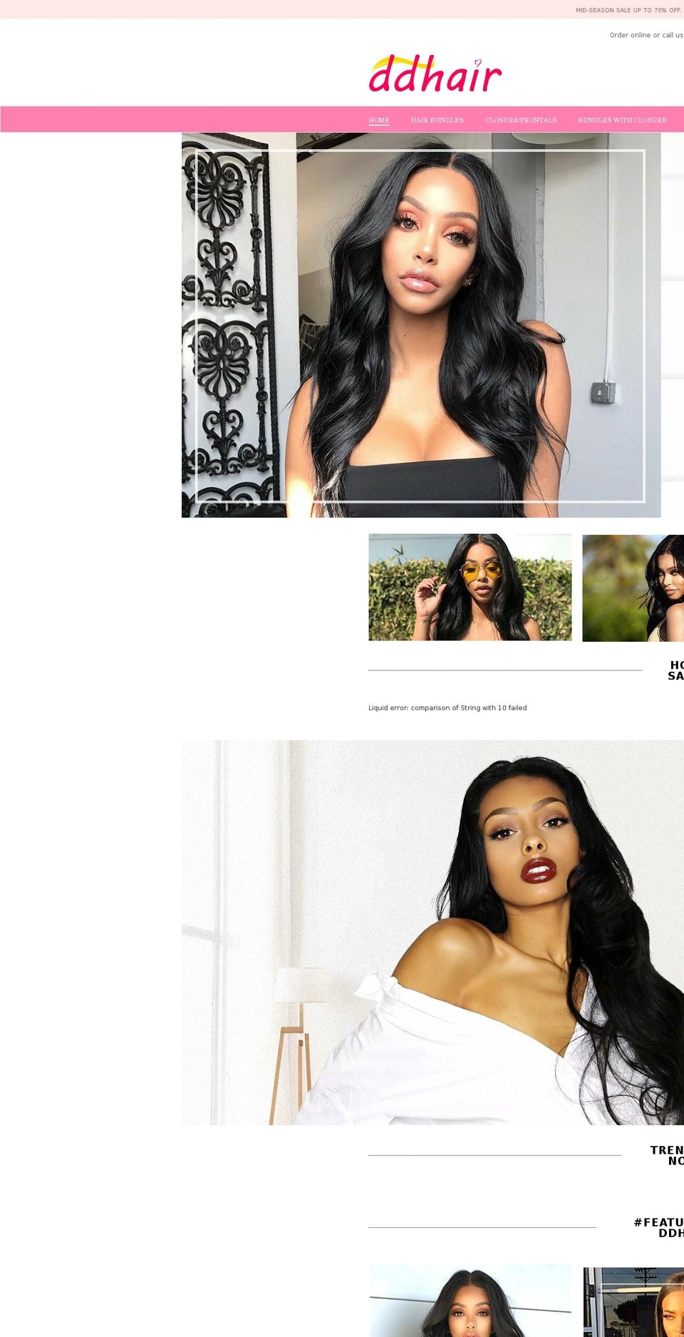 ddhair.com — Shopify storefront screenshot