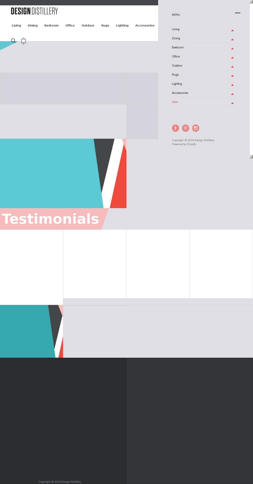 ddistillery.com shopify website screenshot